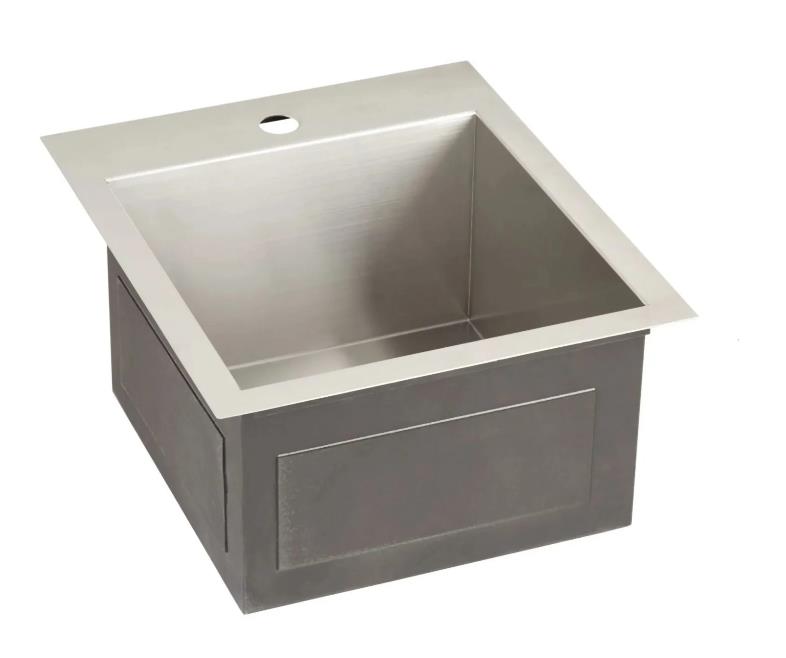 Signature Hardware Sitka 18" Drop In or Undermount Single Basin Stainless Steel