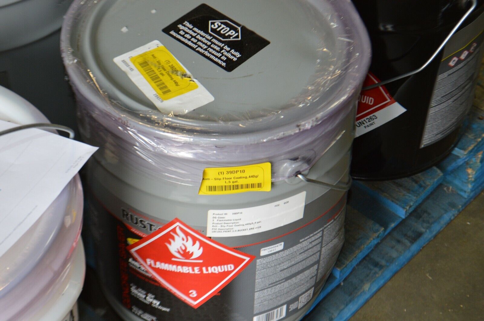 Rust oleum Anti Slip Floor coating, Silver gray 5 gallon, Model 289376