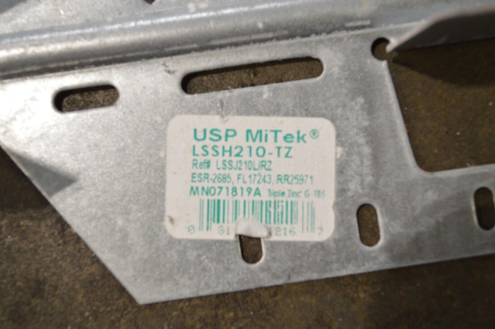 MiTek® 1-1/2" Triple Zinc Rafter Hanger, Slope/Skew Hanger