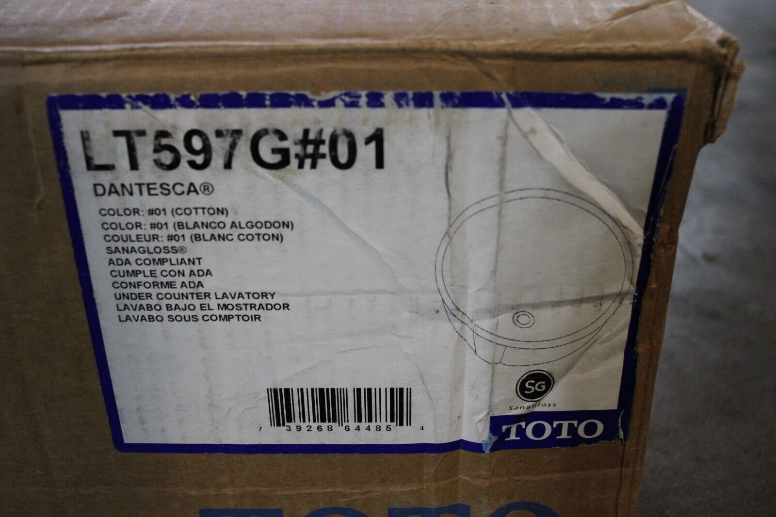 TOTO LT597G Dantesca 19" Undermount Bathroom Sink - Cotton