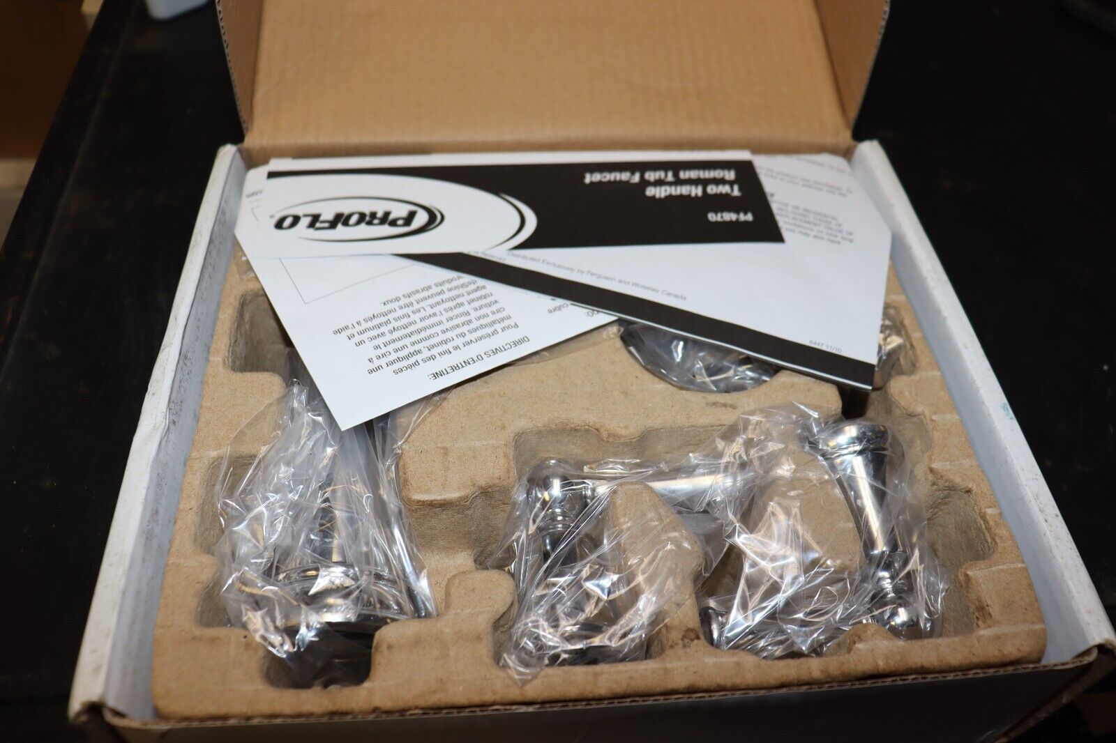 NEW PROFLO PF4870CP CHROME BARTLETT DECK MOUNTED Bartlett Deck ROMAN TUB FILLER.