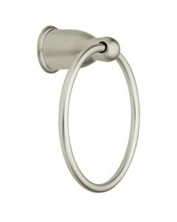 Moen YB8086SN Mason Satin Nickel Ring Towel Holder, NEW