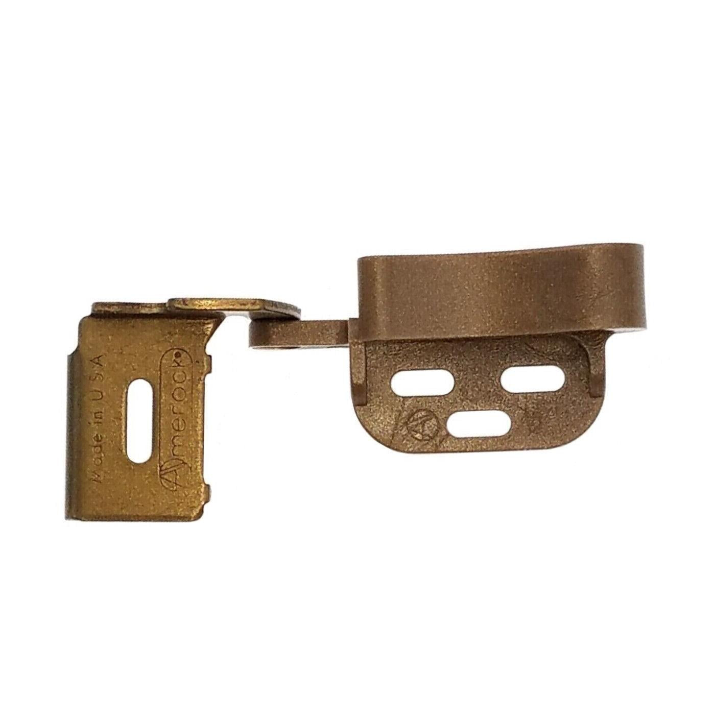 Amerock Marathon LEFT Hand Brass 1/2" Overlay Full Wrap Knife Hinge, D2665L-BB