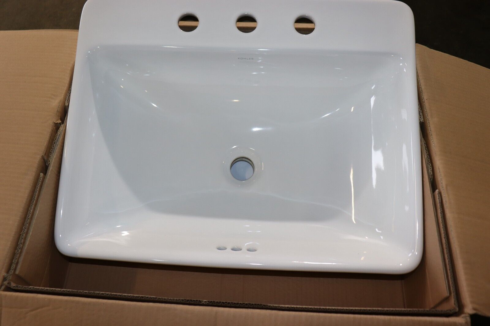 Bathroom Vessel Sink Kohler K-2660-8-0 Vox Above-Counter Vitreous China Bathroom White