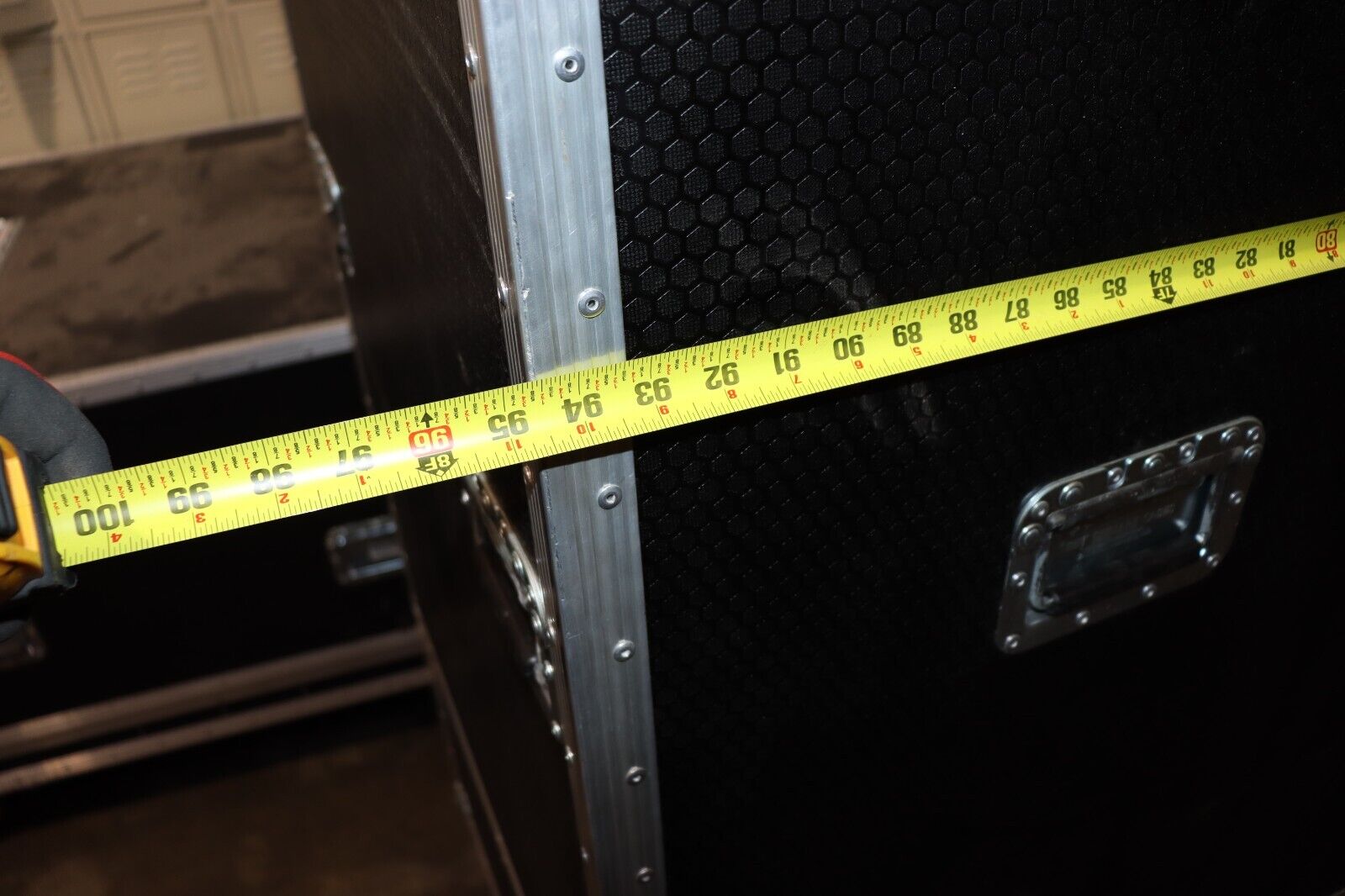 Road Case LARGE 95"x32"x68" Set Square Staging Travel Case, w/ Casters, Black