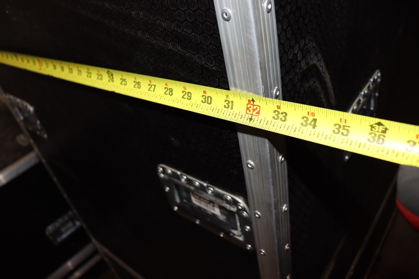 Road Case LARGE 95"x32"x68" Set Square Staging Travel Case, w/ Casters, Black