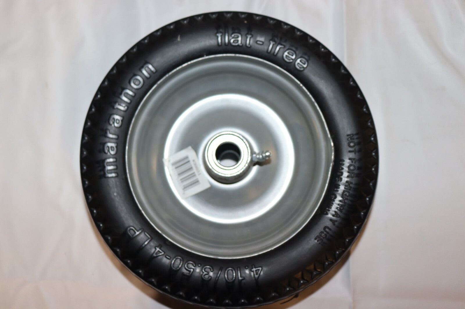 Marathon Flat Free Tire 30031 4.10/3.50-4 Sawtooth Tread 3.5" Centered Set Of 2