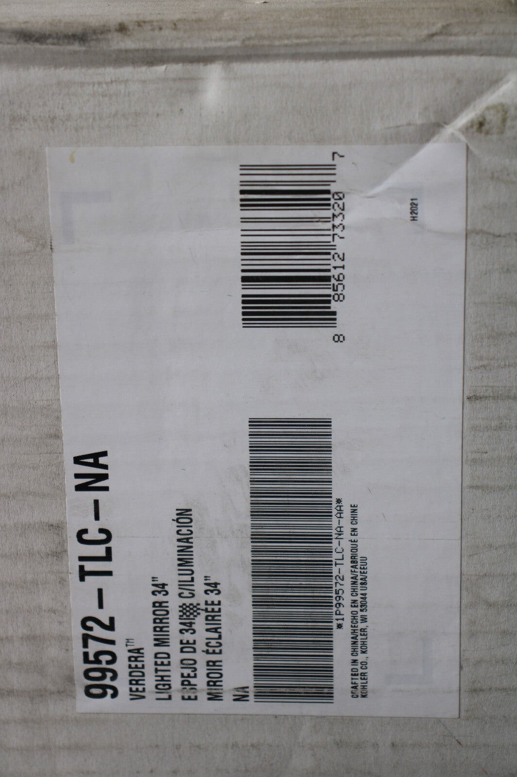 Kohler K-99572-TLC-NA Verdera 24in. x 33in Surface Mount Lighted Mirror, New