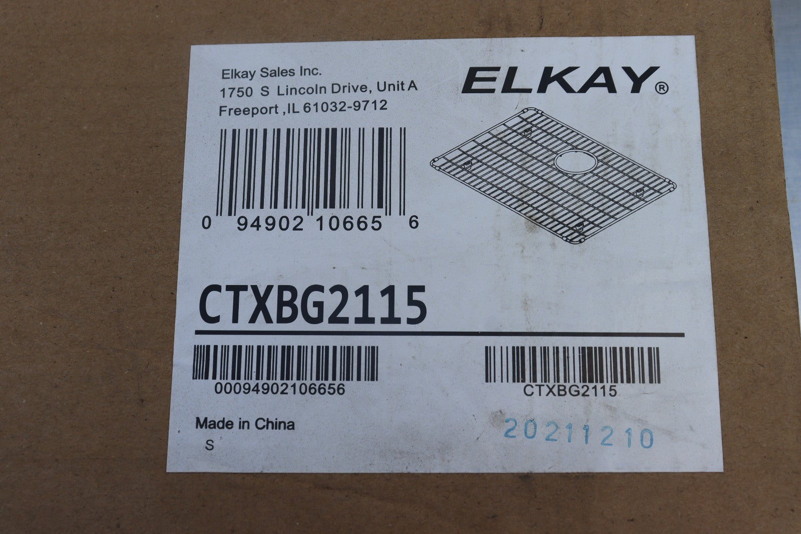 Elkay CTXBG2115 Basin Rack in Stainless Steel 21" x 15 1/4"