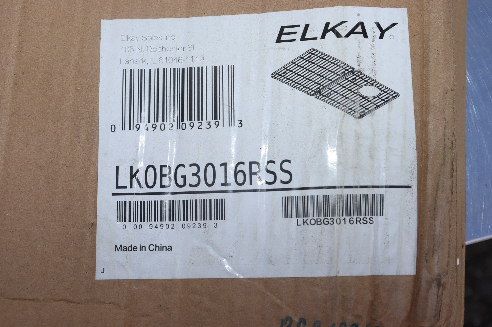 Elkay LKOBG3016RSS Stainless Steel 28-1/4" x 14-5/16" x 1-1/4" Bottom Grid