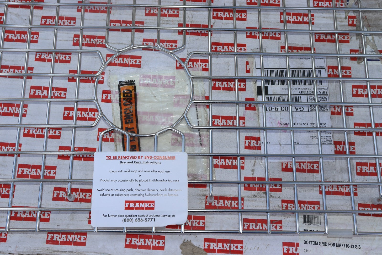 Franke MH36-36S Bottom Sink Grid 31-inch Silver Custom Fit for MHX710-33 s/s