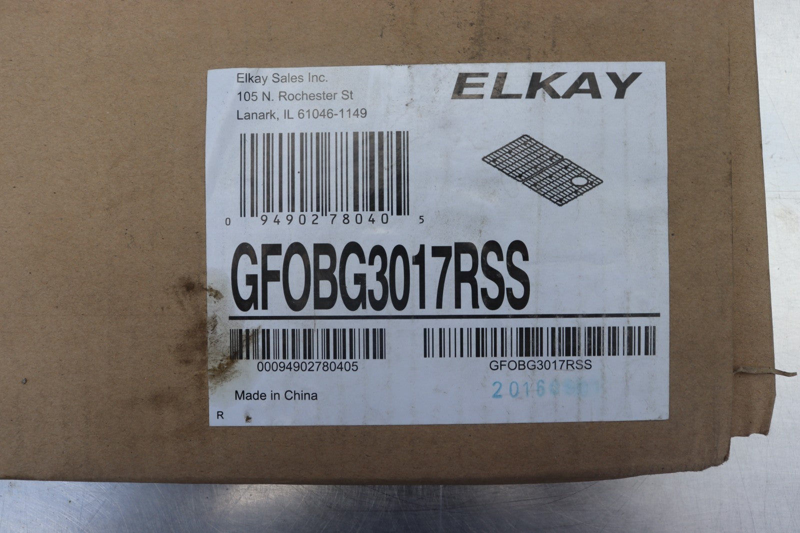 Elkay GFOBG3017RSS Crosstown® 16 x 28-1/2 in. Grid in Stainless Steel