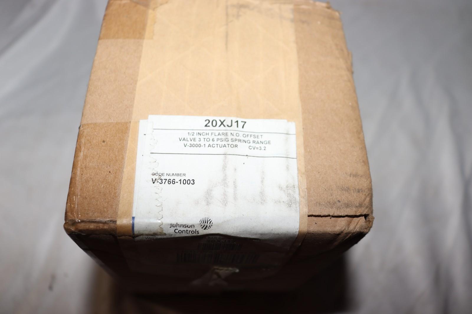 JOHNSON CONTROLS V-3766-1003 Pneumatic Flare Valve, Brass, 1/2 in. 20XJ17