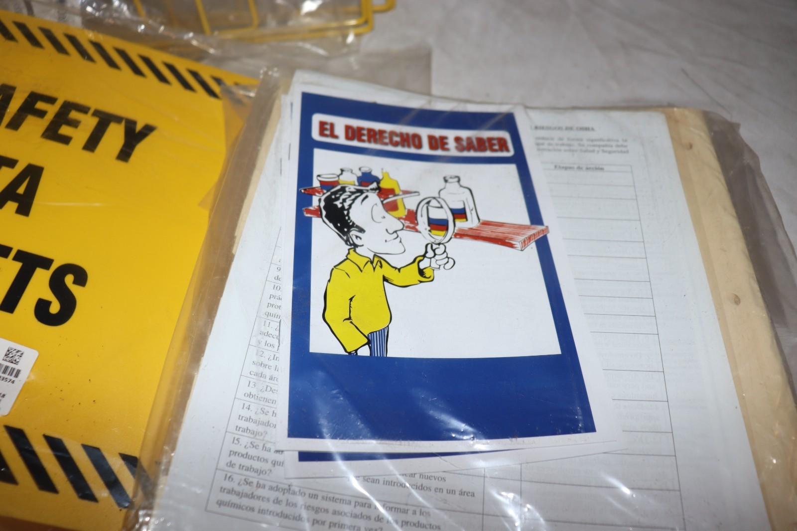 2 Pack -Brady Binder BR363Y, 3" Spine, Black/Yellow, Polyethylene, Safety Sheets