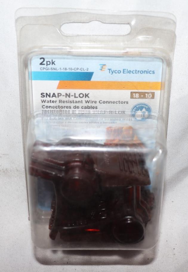 Tyco Electronics CPGI-SNL-1-18-10-CP-CL-2 Pigtail Wire Connectors (Pack of 2)