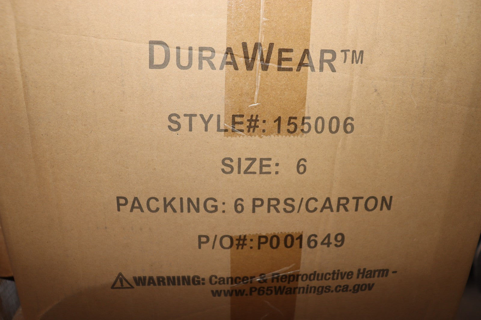 BOX OF 6 PAIR - DuraWear 1550 Plain Toe PVC Boots, 16" Tall, Size 14