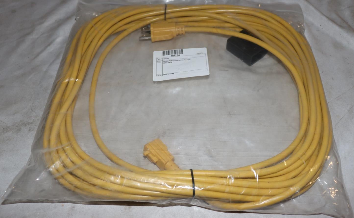 Proteam 104284 Cord, Power, W/Strain Relief, 50' Yellow