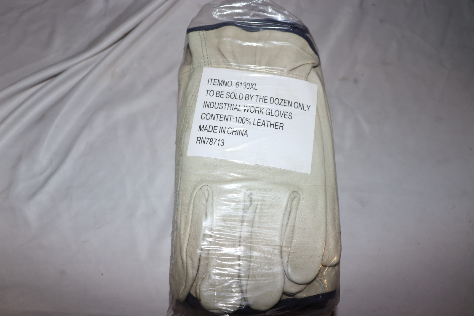 12 Pair - Extra Large Leather Drivers Work Gloves RN 78713, 6130XL