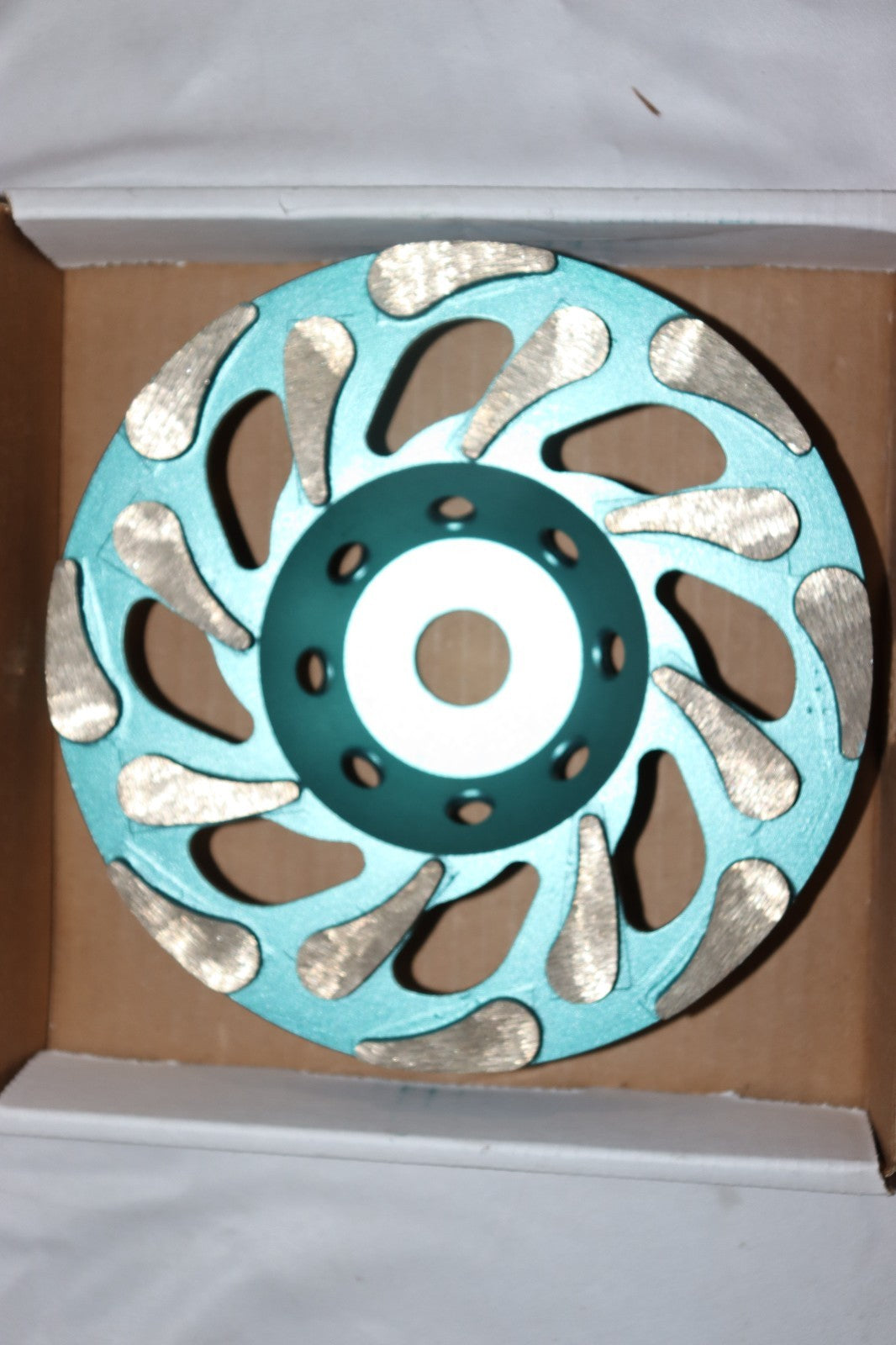 7 Inch CW7TD80 Tear Drop Cup Wheel 80/100 Grit 16 Segment, Dynamic Diamond Tooli