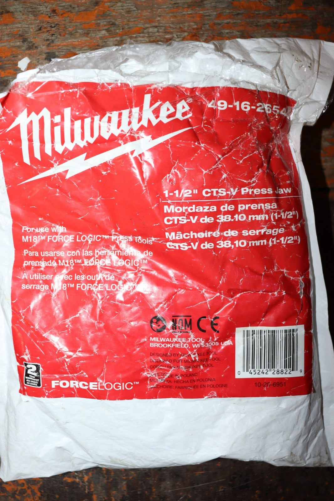 Milwaukee Tool 49-16-2654 1-1/2" Cts-V Press Jaw M18 Forcelogic Press