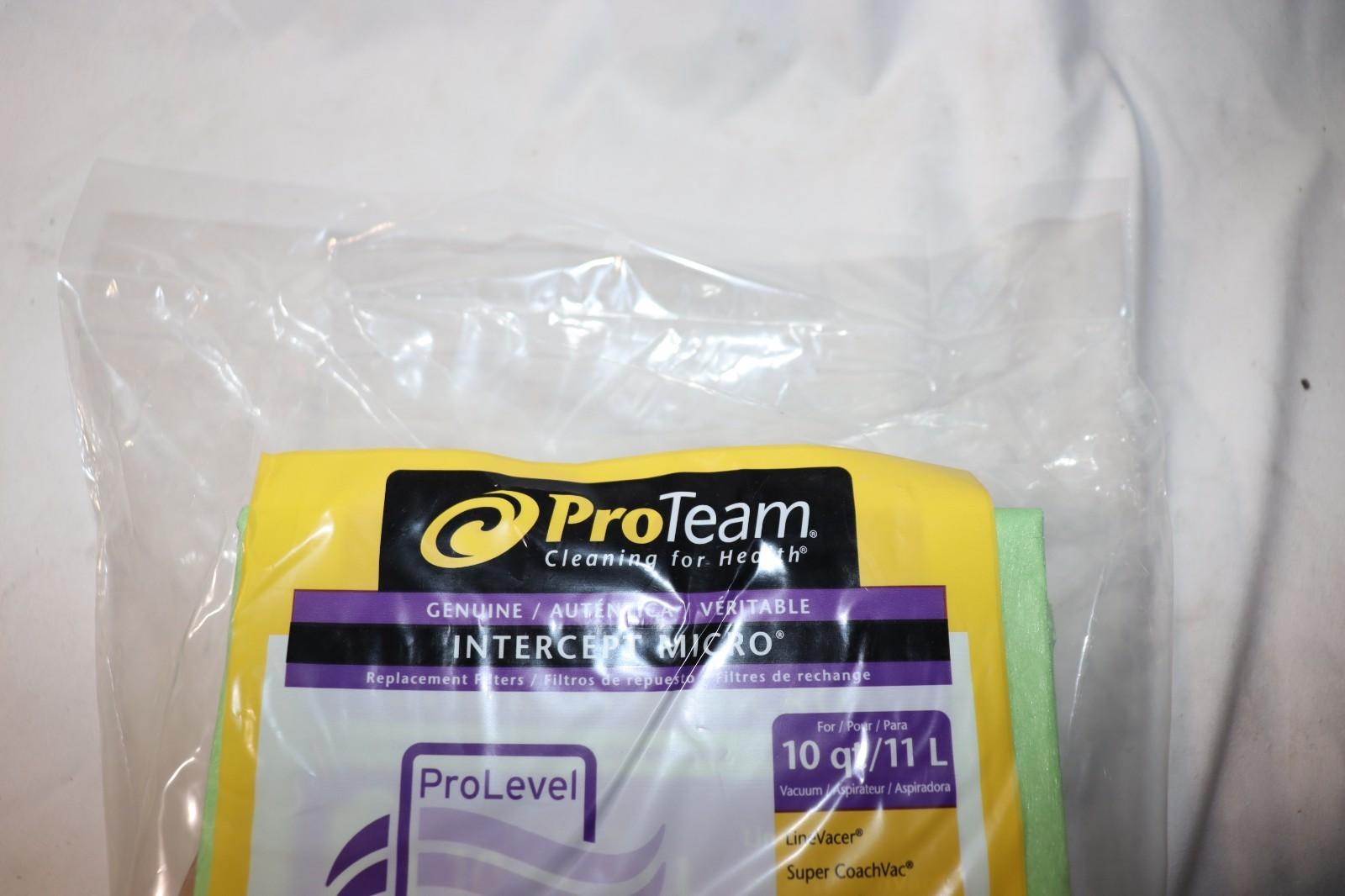 10 Pack - ProTeam Gemuine Intercept Micro 10Q / 11L Vacuum Bags, #100291