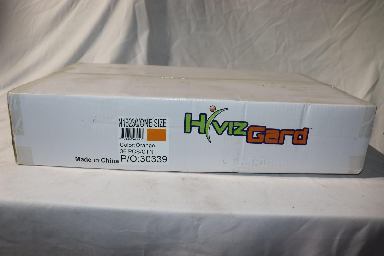 36 Pack - HiViz Gard N16230 One Size Orange Vest, Vel cro Front, 100% Polyester