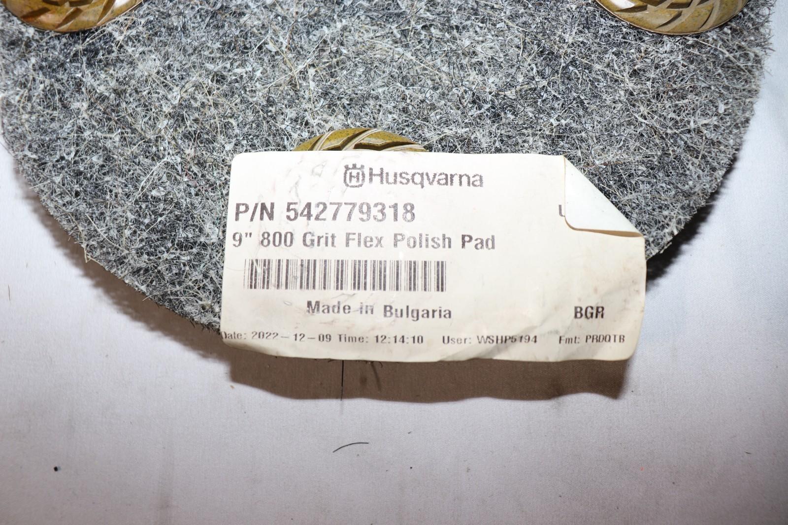 Husqvarna OEM 542779318 9" Flex Polish Pad 800 Grit