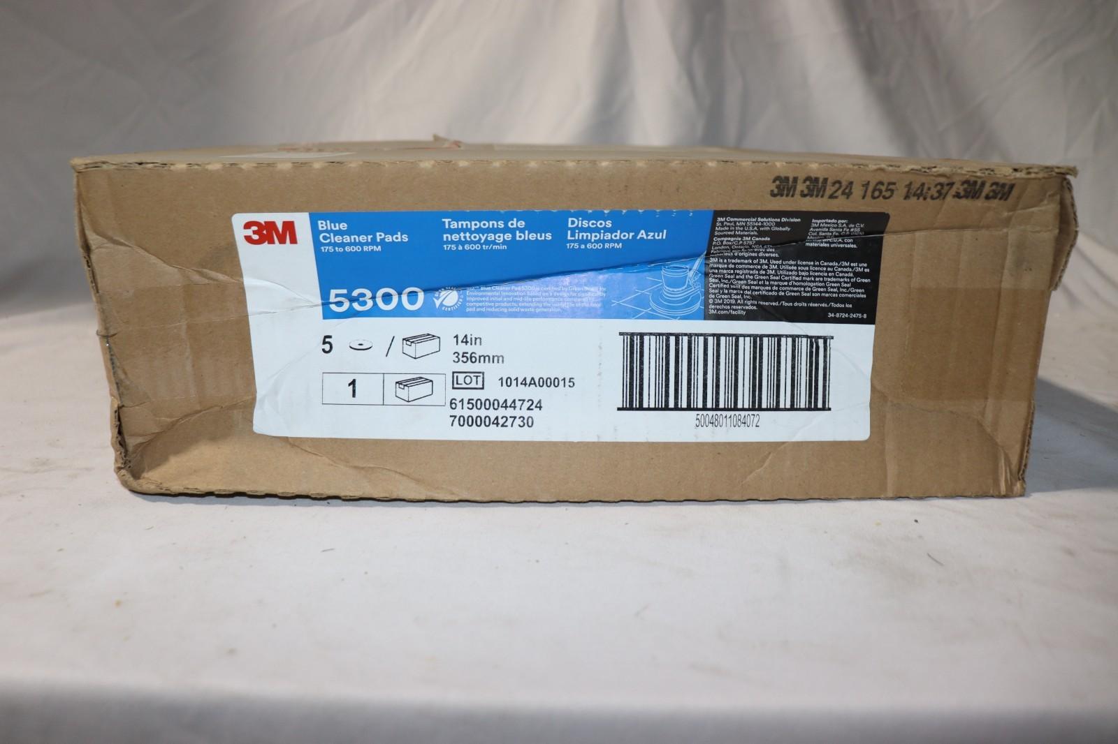 5 pack - 3M 5300-14 In Blue Cleaner Pad