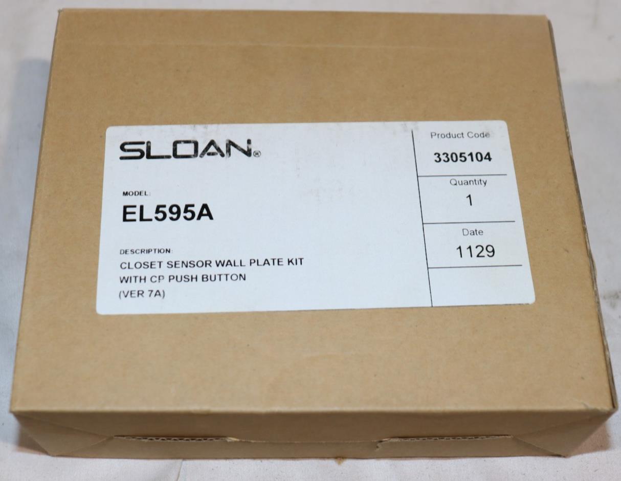 Factory Sealed, Sloan Sensor Installation Kit EL595A Chrome Plate Finish Genuine
