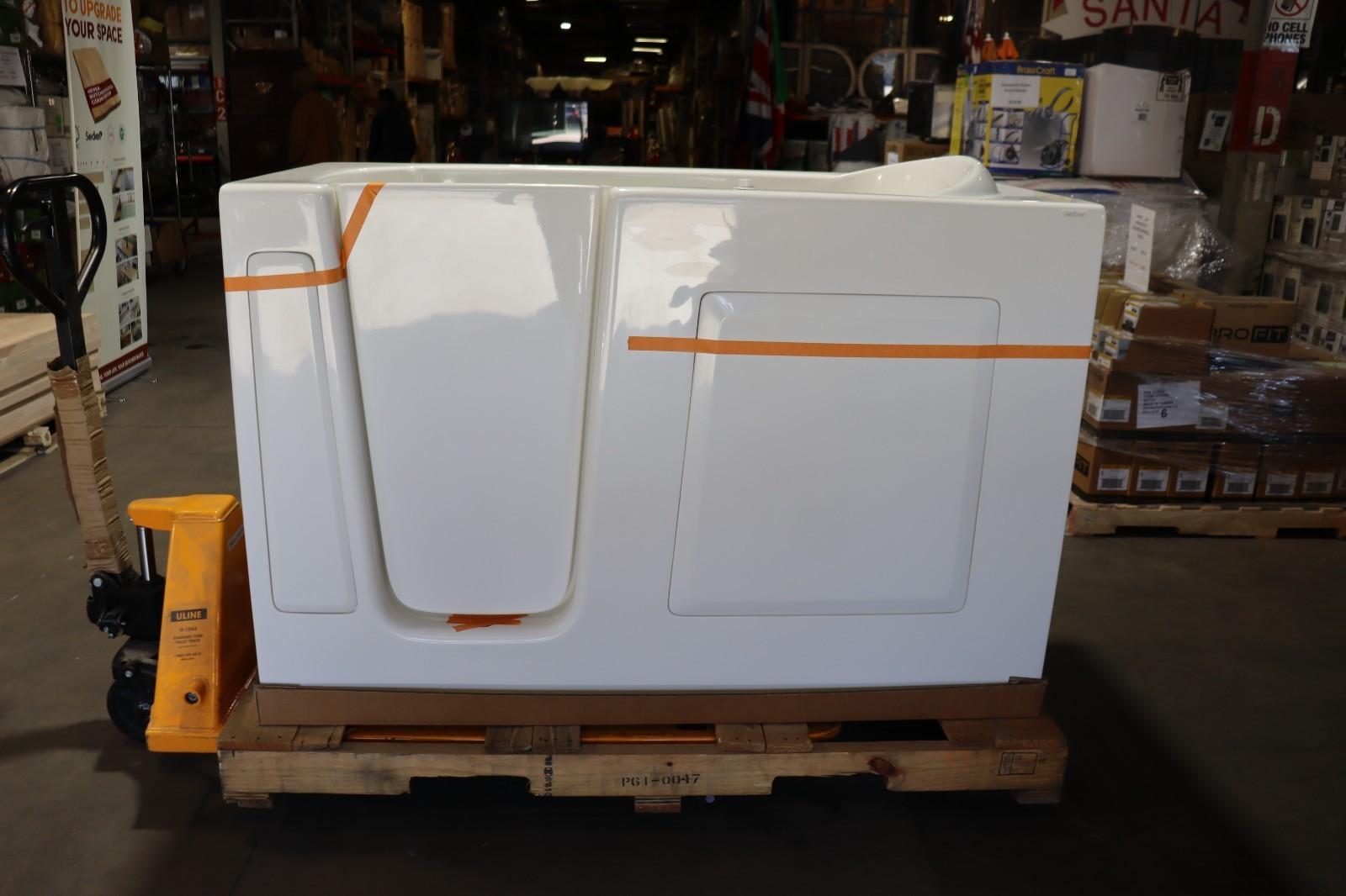 American Standard 60" Alcove Fiberglass Air Walk in Tub w/ Left Drain, White