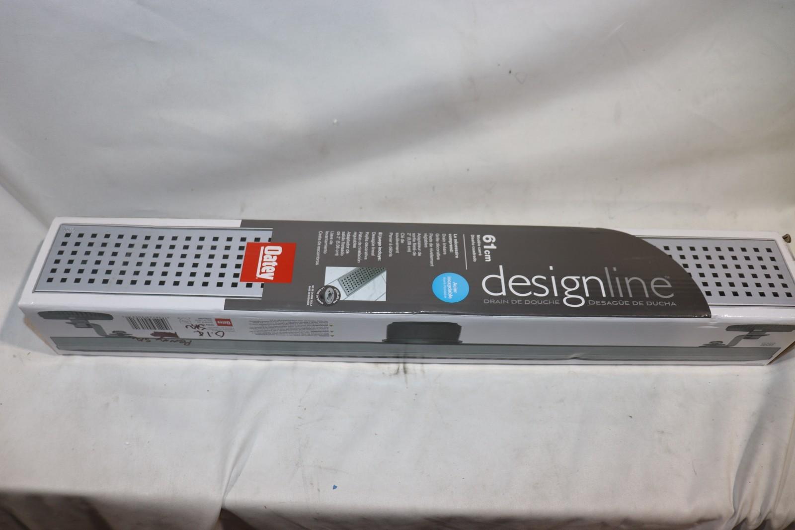 Oatey Designline 24" Stainless Steel Linear Shower Drain w/ Square Pattern Cover