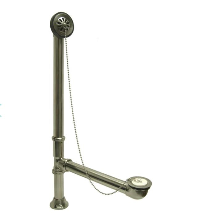 Tub Drainer behind wall assembly, Chrome finishes- Chain not included