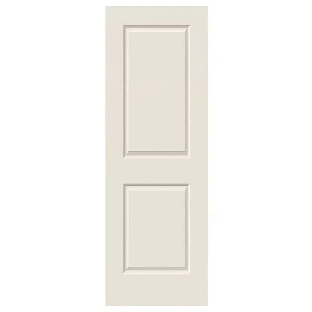 2 Panel Carrara Sq Top Interior Hollow Core Door Slab - Any Width - Ready to Go
