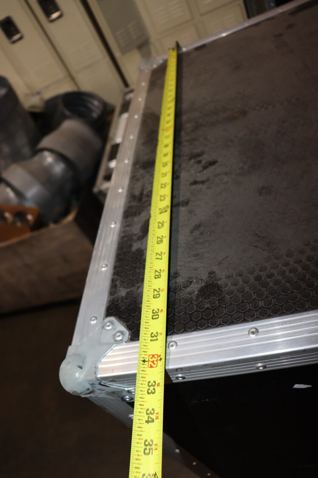 Road Case LARGE 102"x32"x58" Set Square Staging Travel Case, w/ Casters, Black