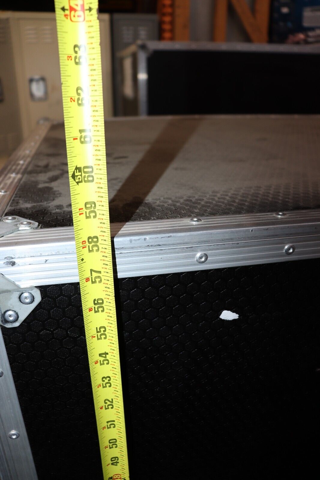 Road Case LARGE 102"x32"x58" Set Square Staging Travel Case, w/ Casters, Black