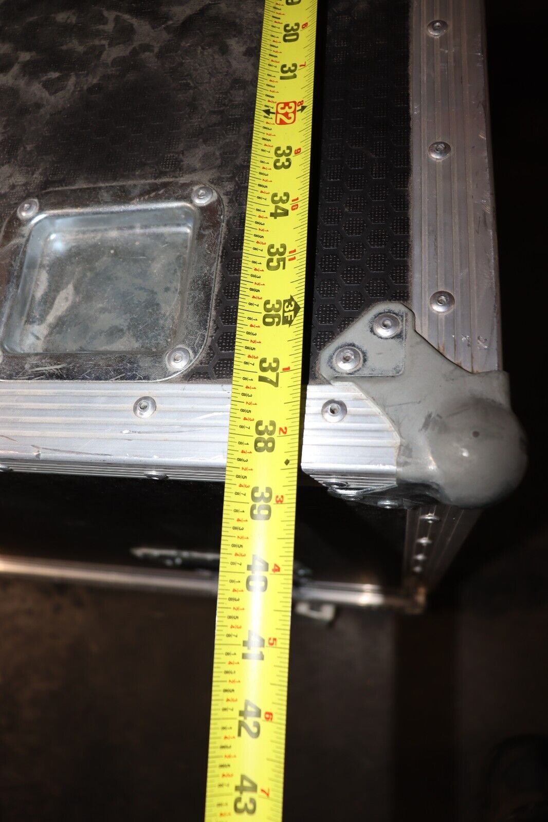 Road Case 38"x47"x33" Set Square Staging Travel Case, w/ Casters, Black