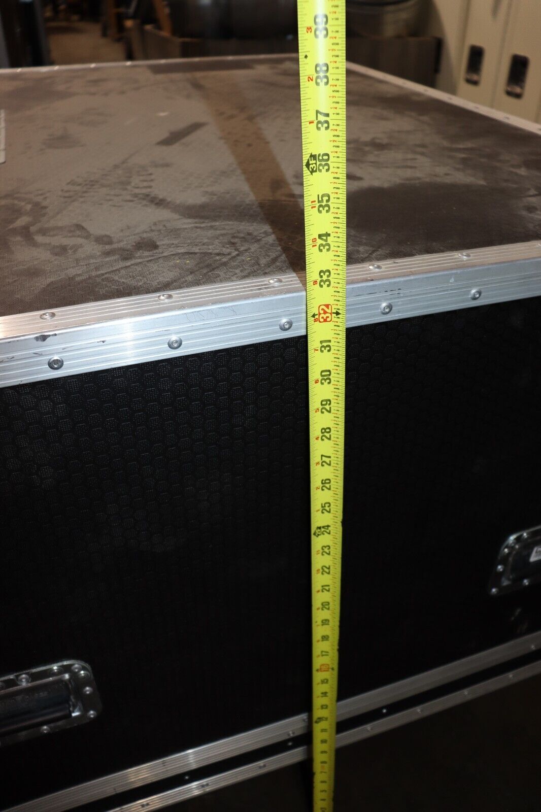 Road Case 38"x47"x33" Set Square Staging Travel Case, w/ Casters, Black