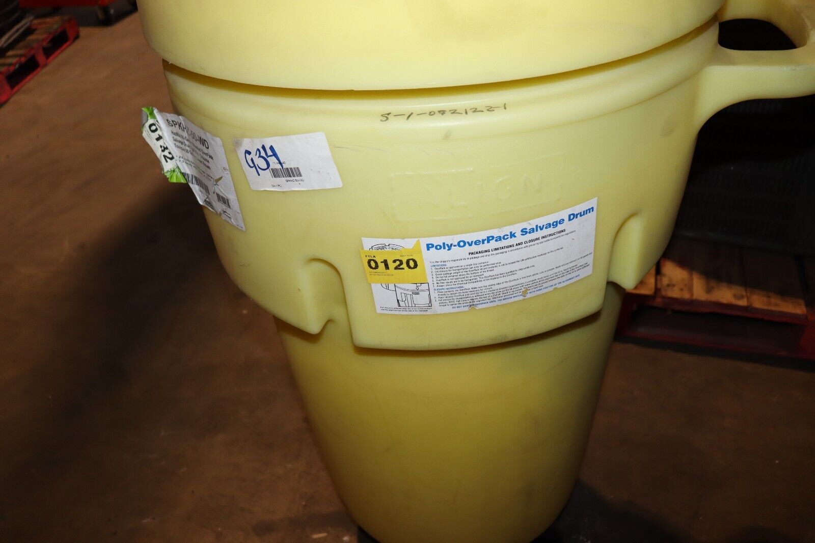 SPILLTECH SPKHZ-50-WD Spill Kit, Wheeled Drum, Chemical/Hazmat 443U45, New