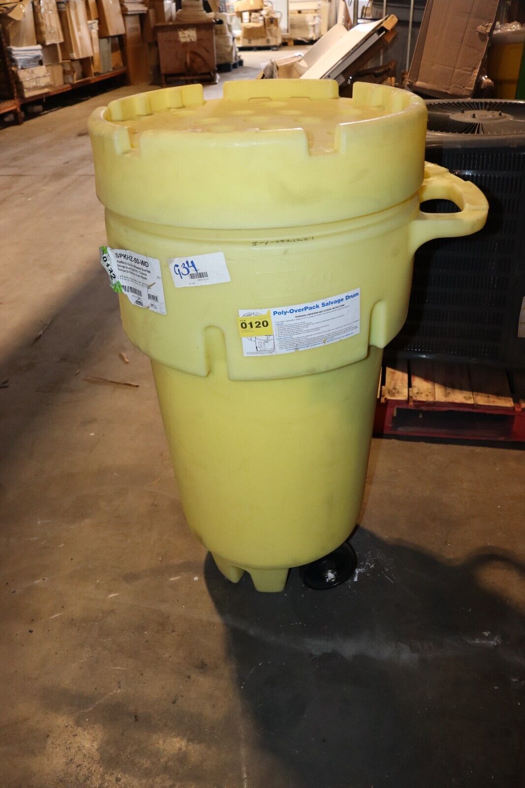 SPILLTECH SPKHZ-50-WD Spill Kit, Wheeled Drum, Chemical/Hazmat 443U45, New