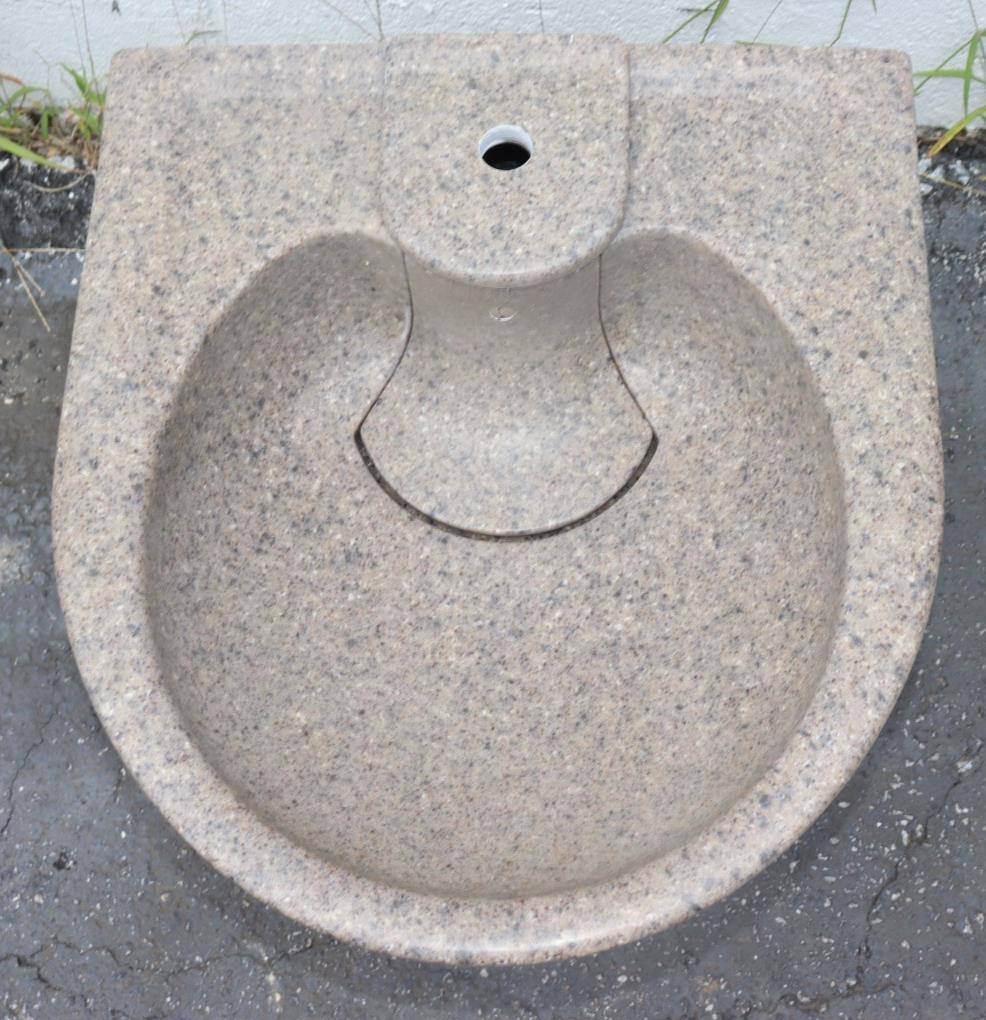 Intersan 20"x21.5"x16" Solid Surface Lavatory System Public Restrooms Brown