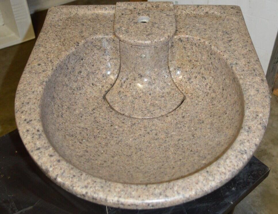 Intersan 20"x21.5"x16" Solid Surface Lavatory System Public Restrooms Brown