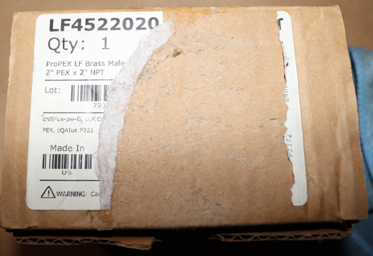 LF4522020 ProPEX LF Brass Male Threaded Adapter 2" Pex X 2" NPT , NEW