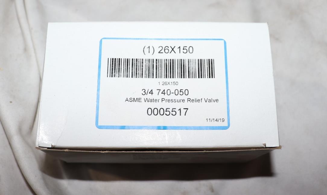 Watts 3/4" 740-050 Safety Relief Valve: Iron, FNPT, FNPT, 3/4 in Inlet Size