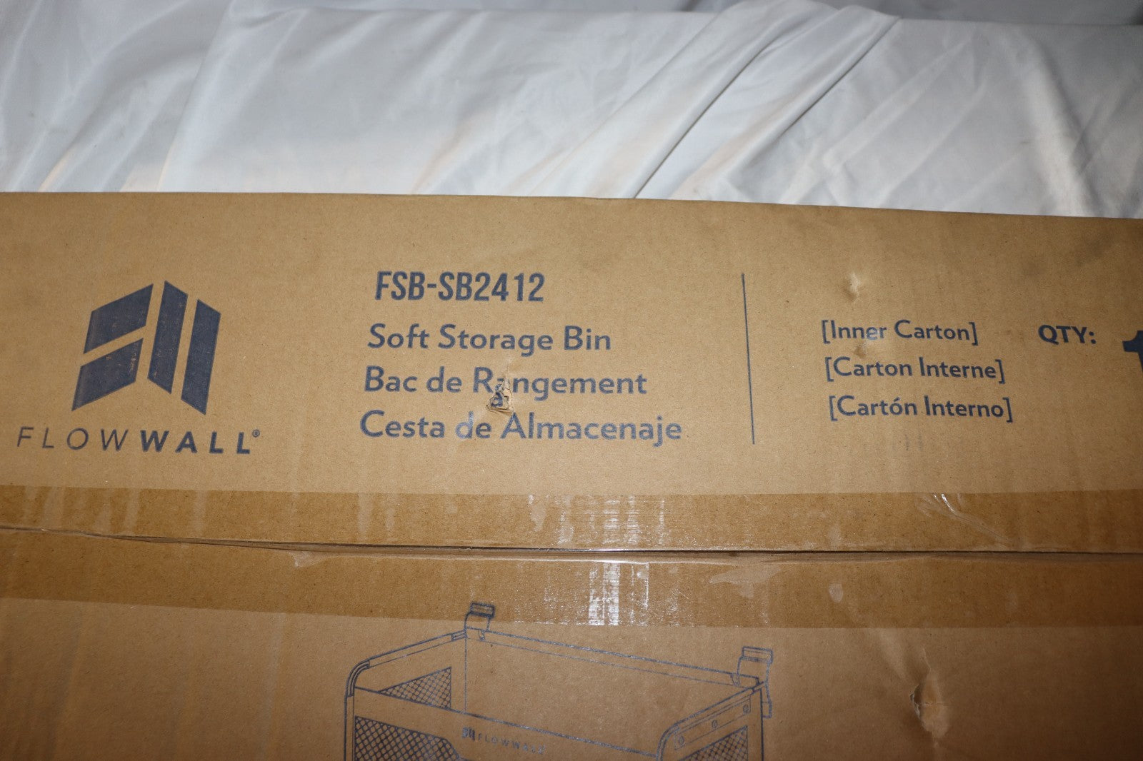 Flow Wall Soft Storage Bin FSB-2412, NEW