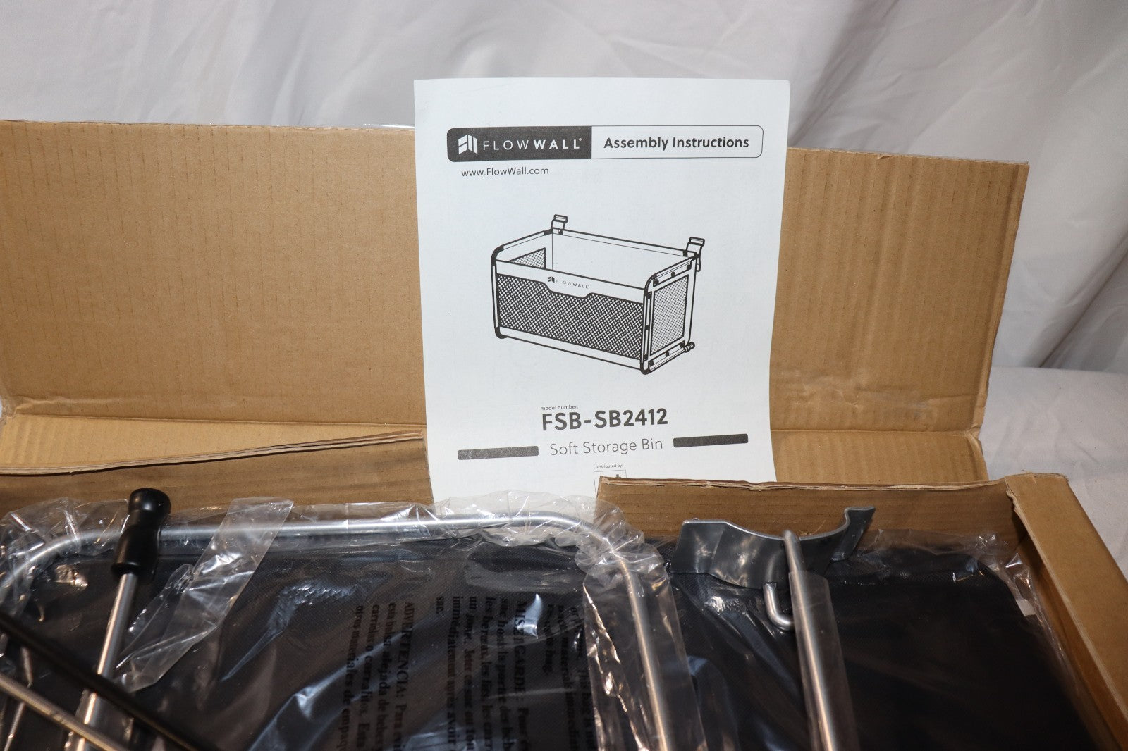 Flow Wall Soft Storage Bin FSB-2412, NEW