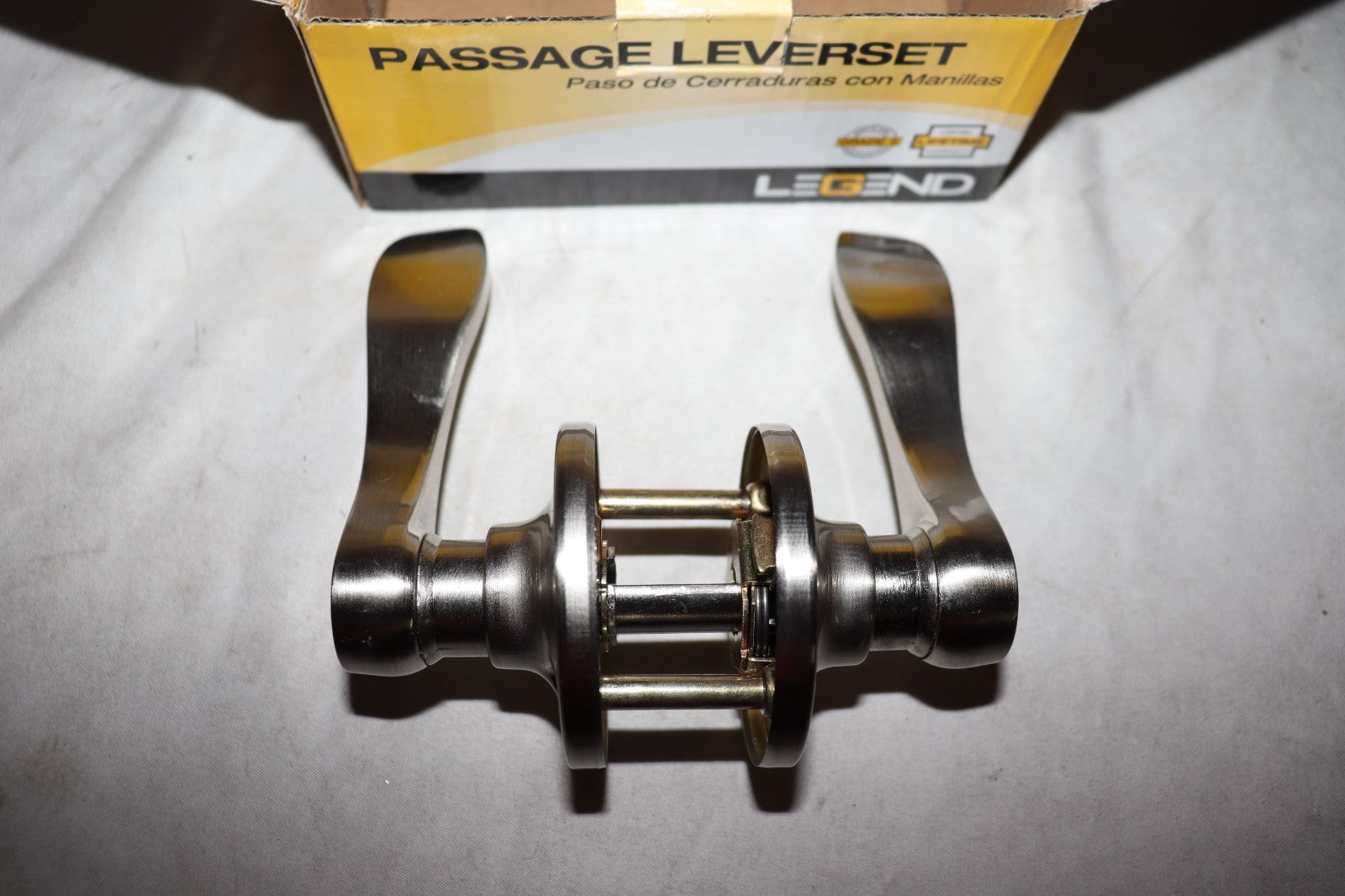 Legend Satin Nickel Passage Hall and Closet Leverset Lockset 809124