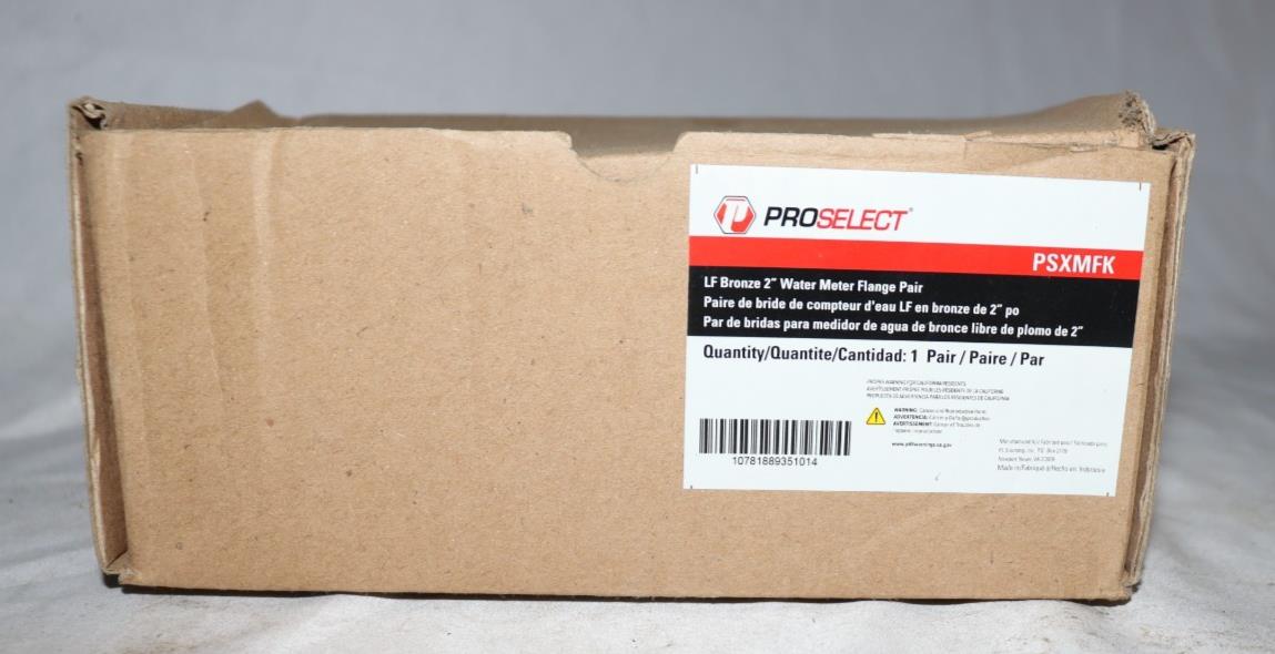 PROSELECT, 2 in. Cast Bronze Meter Flange Kit Pair Part # PSXMFK, 1 pair