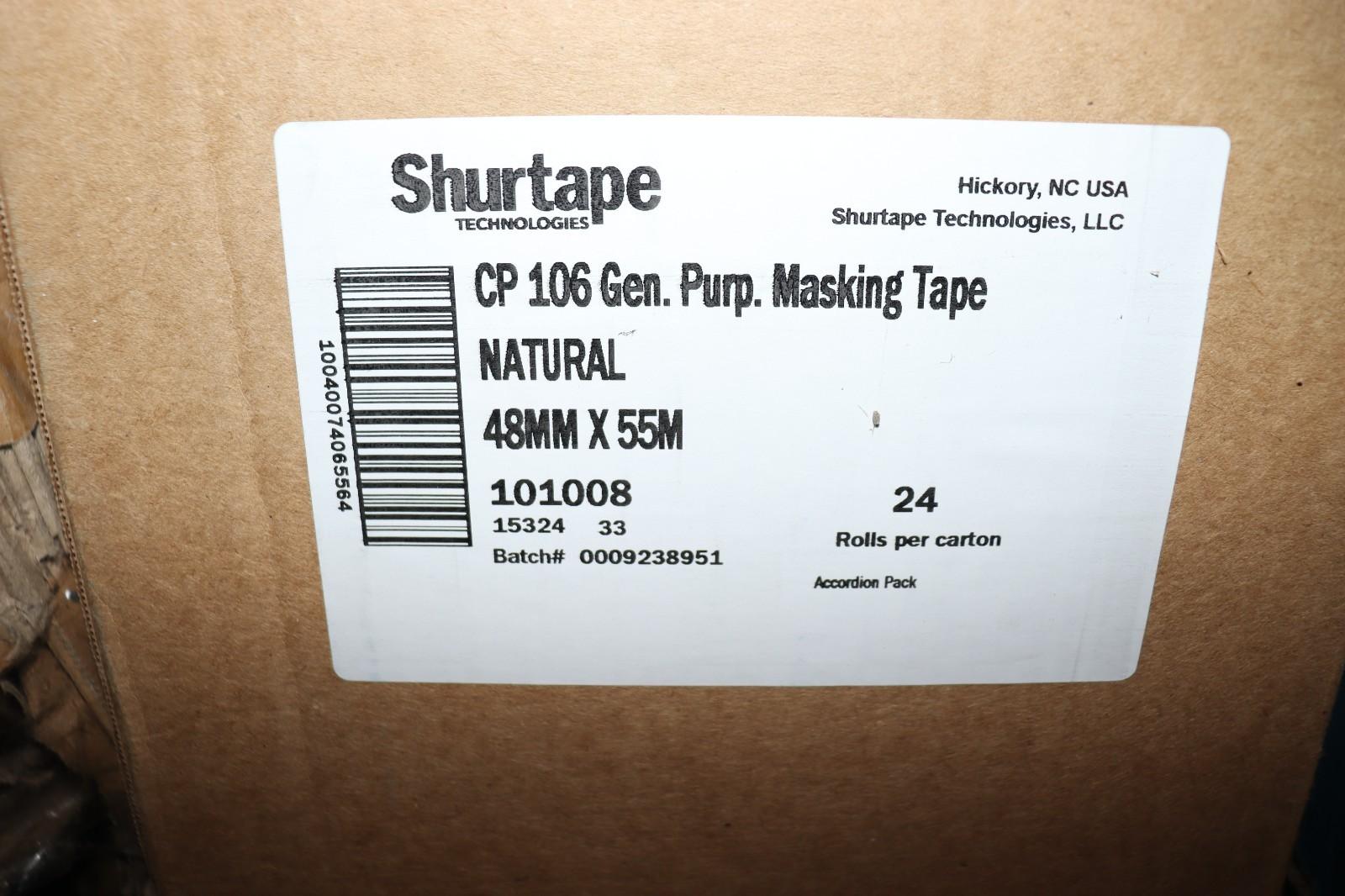 24 Pack - Shurtape CP 106 General Purpose Masking Tape 48mm X 55m (2" x 60 yds)