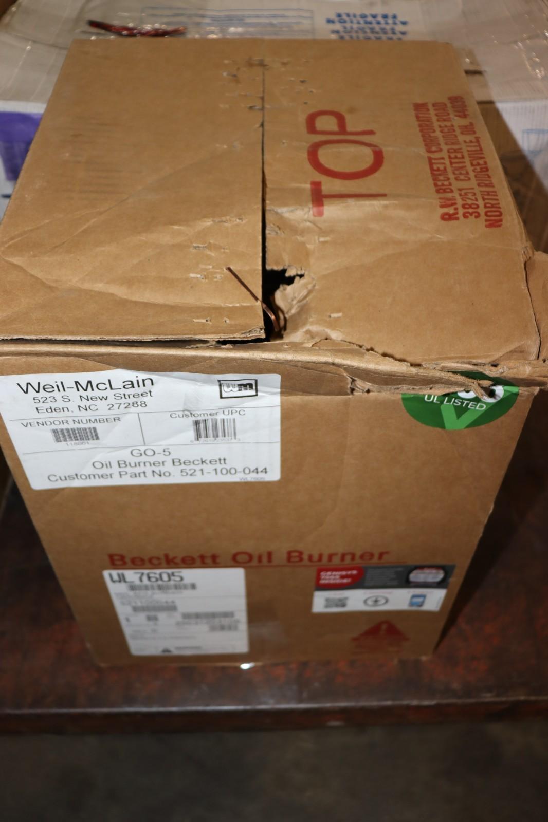 Weil-McLain 521100044 Oil Burner Beckett WL7605 #2/B100 GO5, New