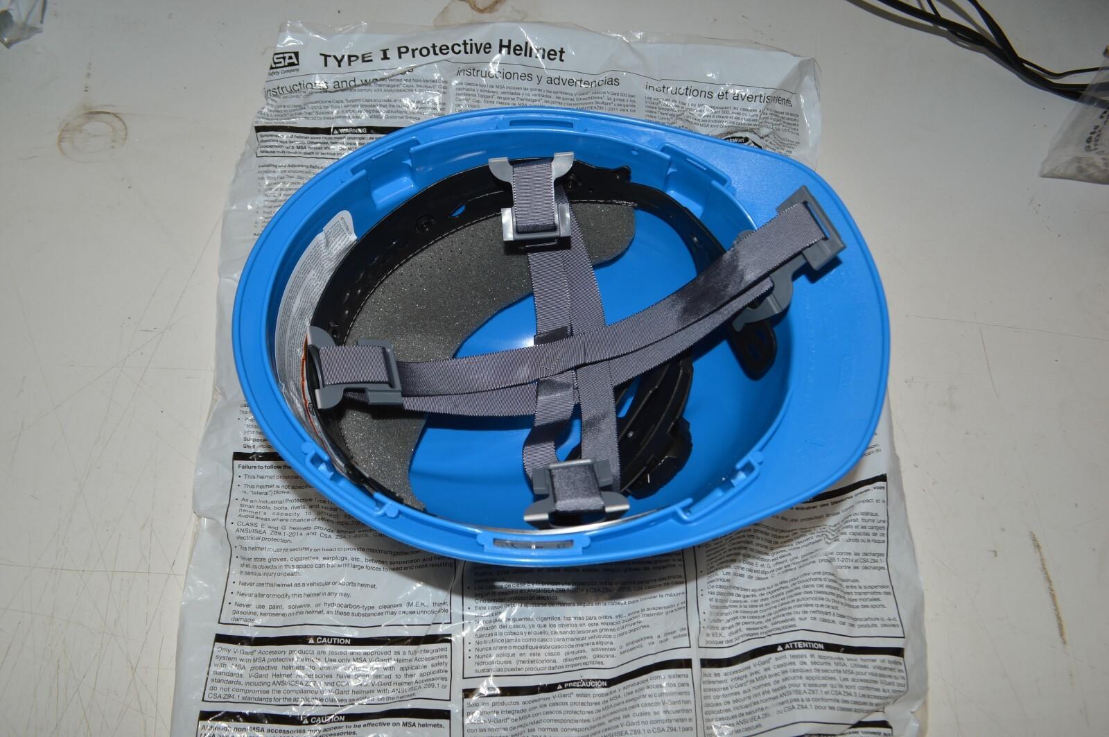 MSA V-Gard Type 1 Protective Helmet, Red, Green, Blue